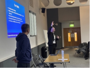 Students learning at the maths conference